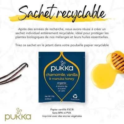 Pukka Infusion Relax - camomille, vanille & miel de manuka x 20
