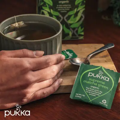 Tè verde Fairtrade in polvere Supreme Matcha Green PUKKA