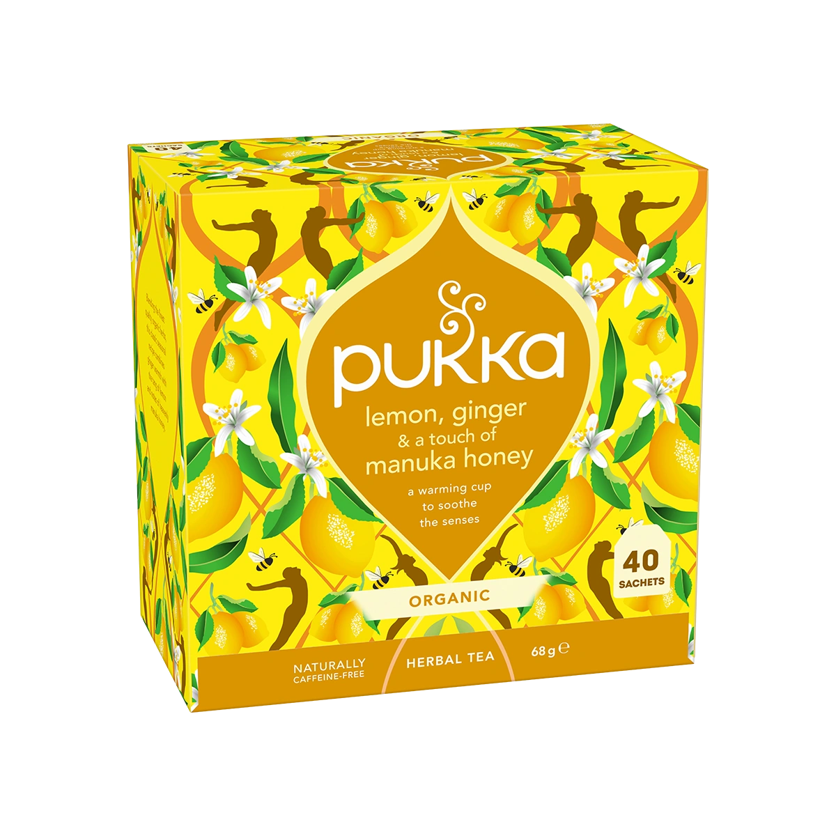 Pukka Lemon, Ginger & Manuka Honey Herbal Tea: Energising Blend