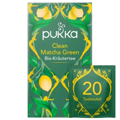 Pukka Bio-Kräutertee Clean Matcha Green 20 Teebeutel