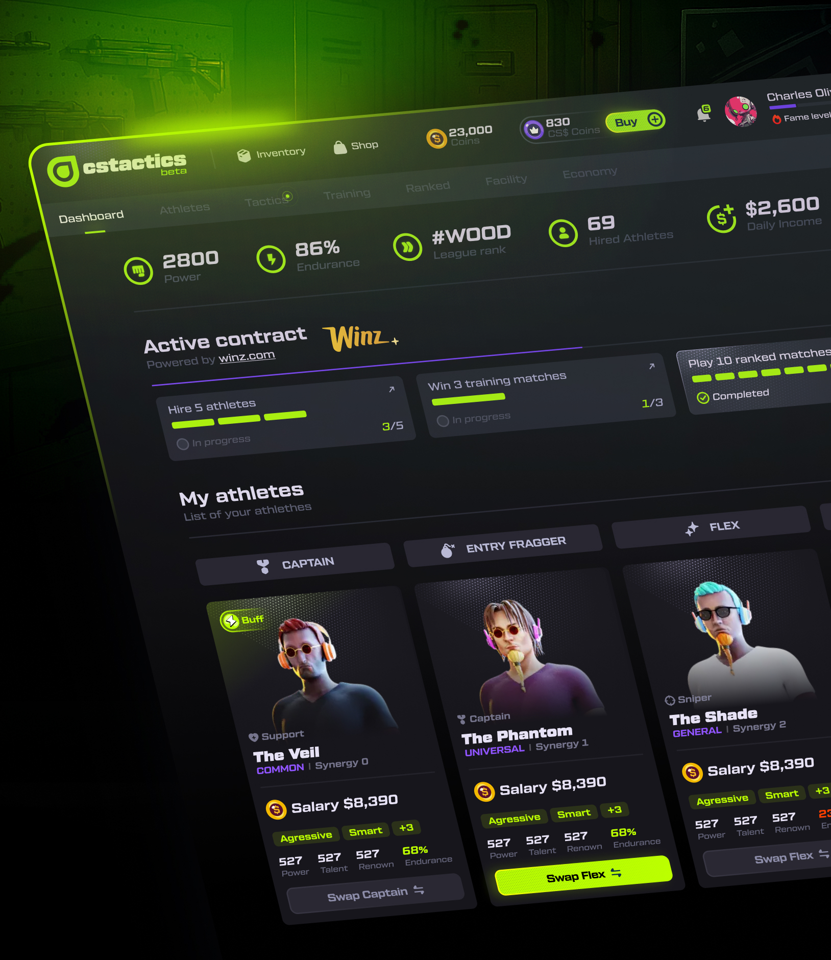 CSTACTICS.GG | UX/UI Redesign of a Counter-Strike Manager Game