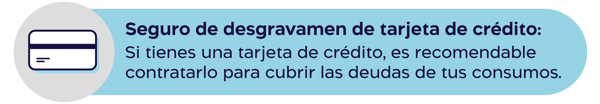 Seguro de desgravamen para tarjeta de crédito