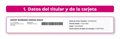 datos de tarjeta mobile