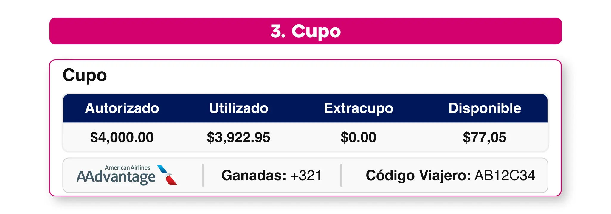 cupo de tarjeta desktop