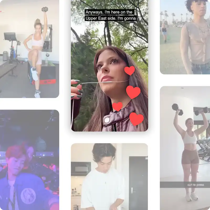 Collage of diverse creator content