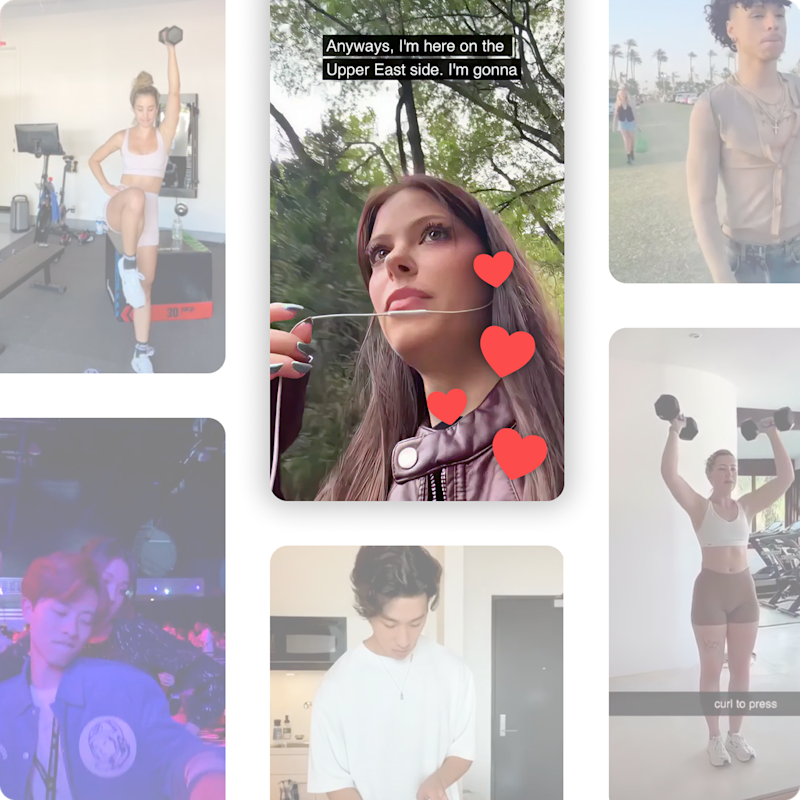 Collage of diverse creator content