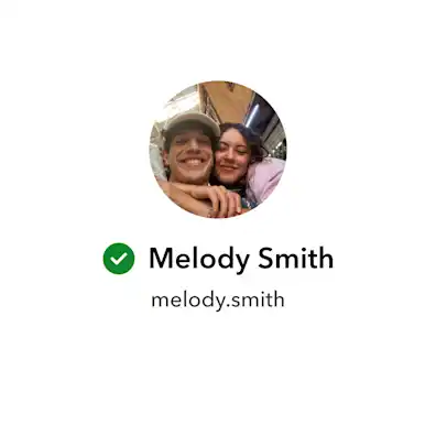 Snapchat profile preview for user Melody Smith
