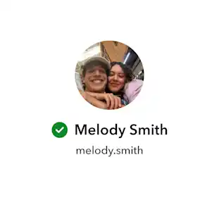 Snapchat profile preview for user Melody Smith