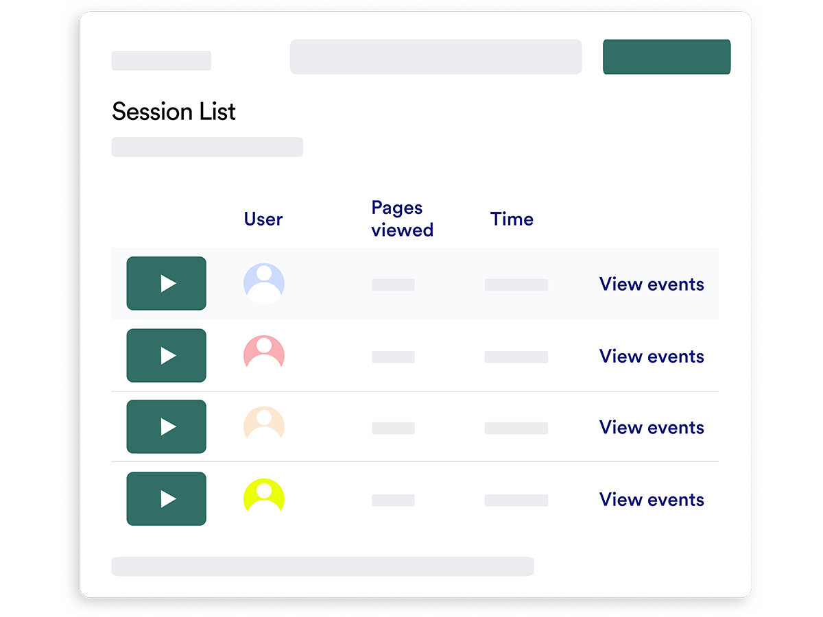 Web Analytics | Session List