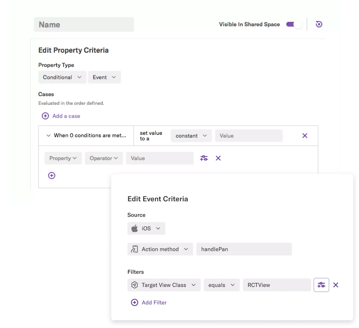 Screenshot to show how to configure events with custom segmentation to fit your reporting needs.