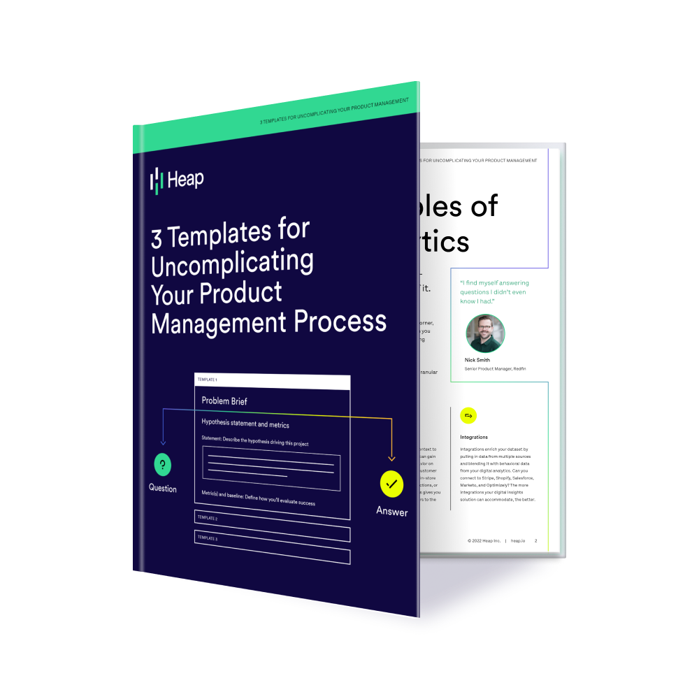 Feedback loop with question and answer beside a problem brief file