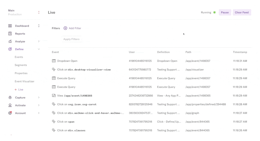 Heap tagging events automatically