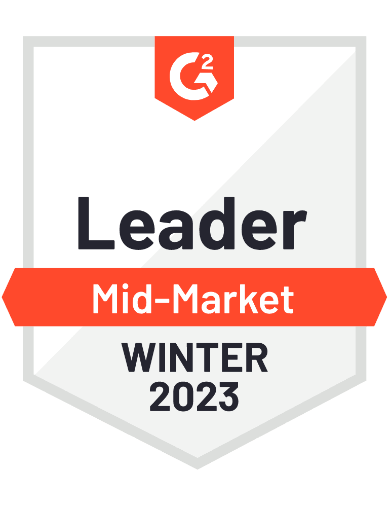 G2 Award - Winter 2023 - Mid-Market Leader