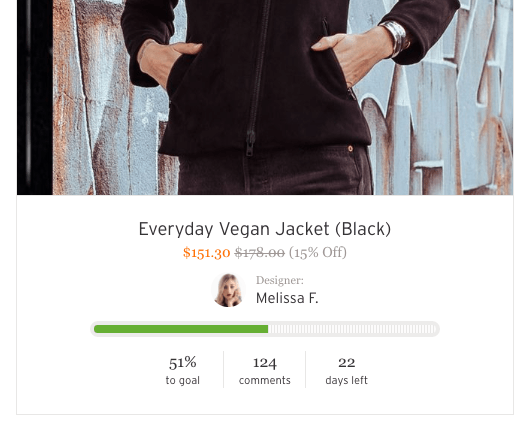 an jacket with the title, "Everday Vegan Jacket" is shown.