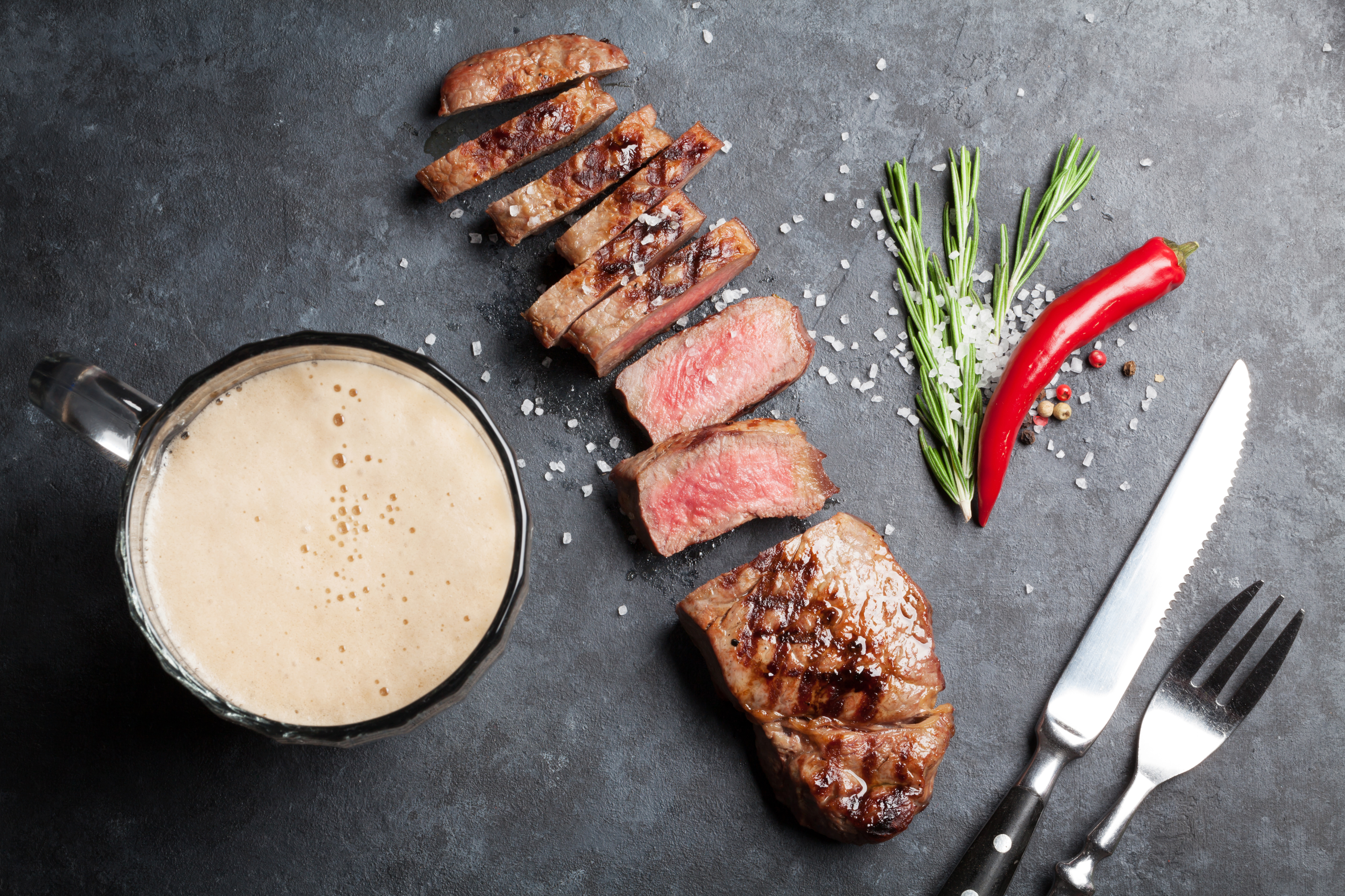 Steak and beer