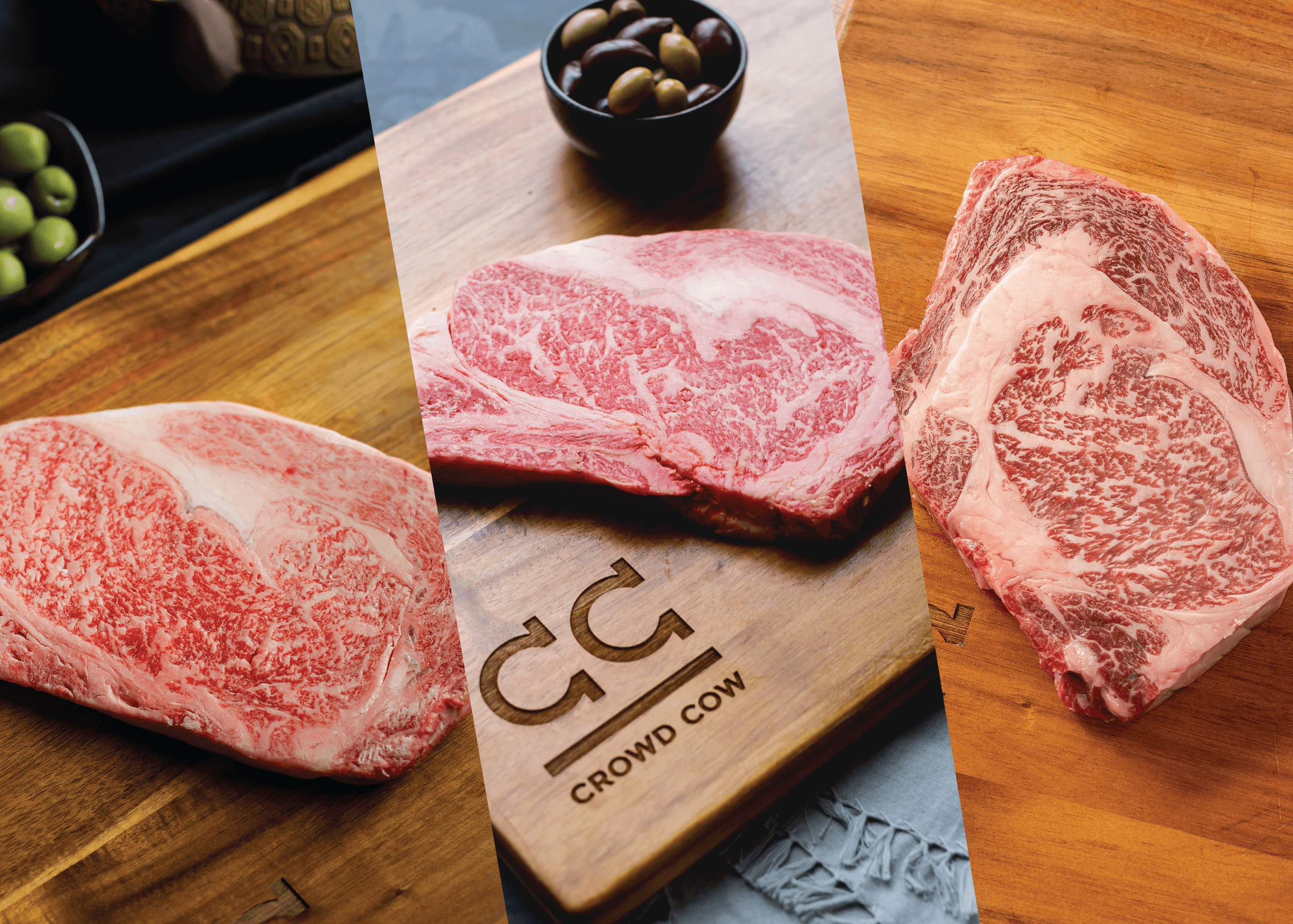 A5, A4, A3 cuts of Olive Wagyu