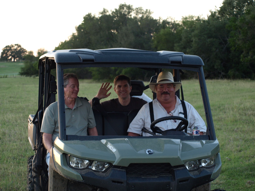 On the golf cart with Larry!