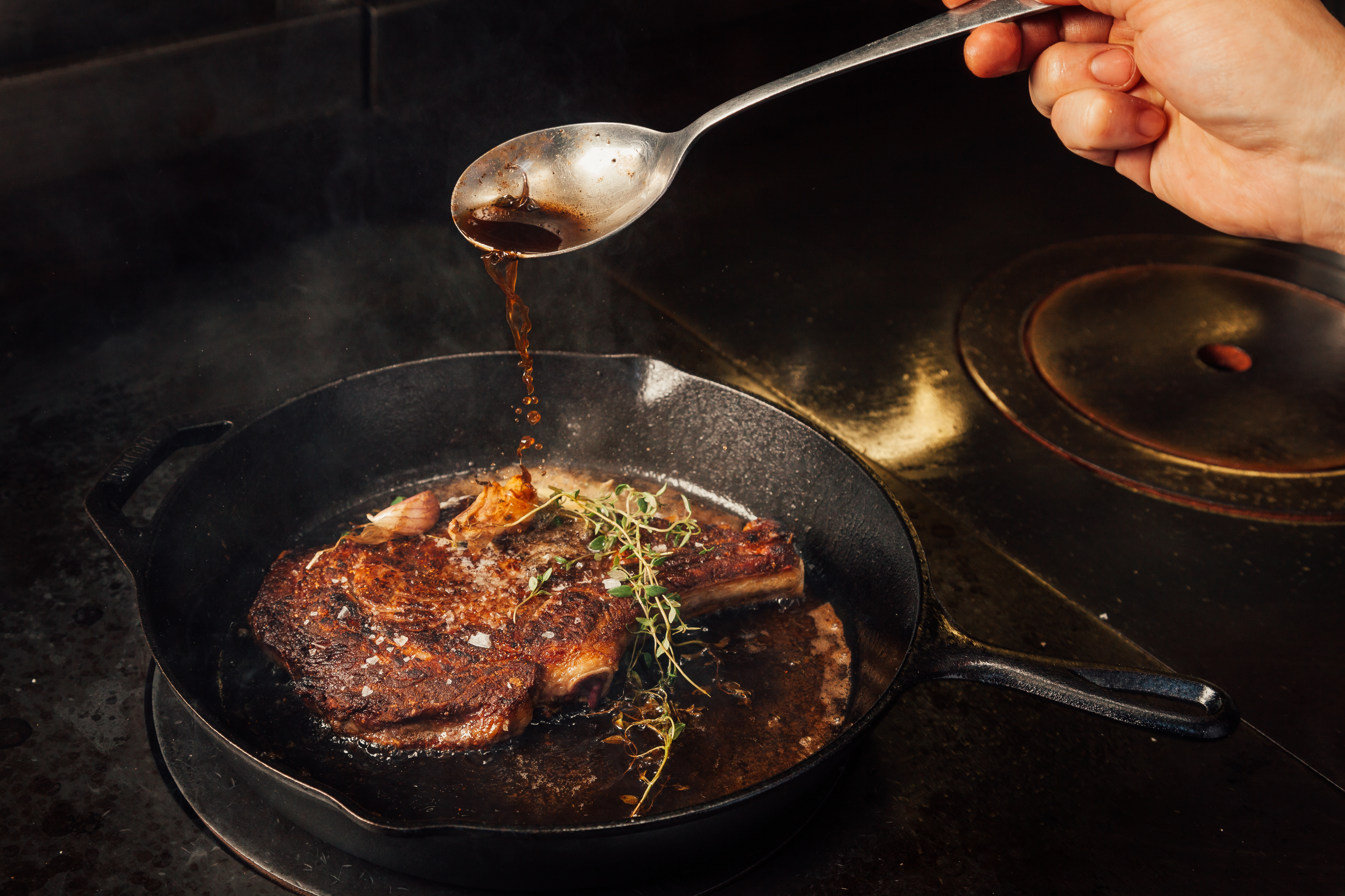 Reverse Seared Bone-In Rib Steak