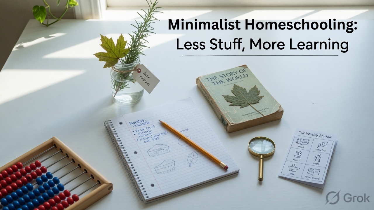 Minimalist Homeschooling: Less Stuff, More Learning
