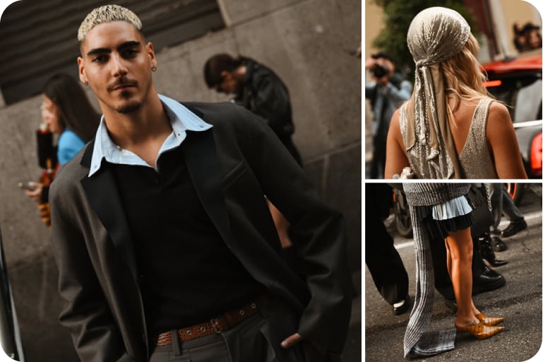 Pin images of fashion looks from Milan fashion week