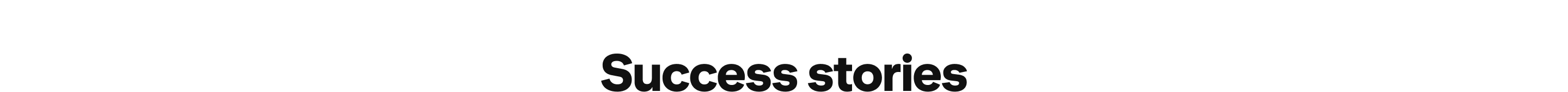 Success stories text