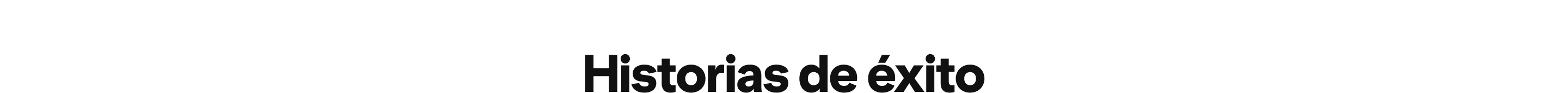 Texto que dice “Historias de éxito”.
