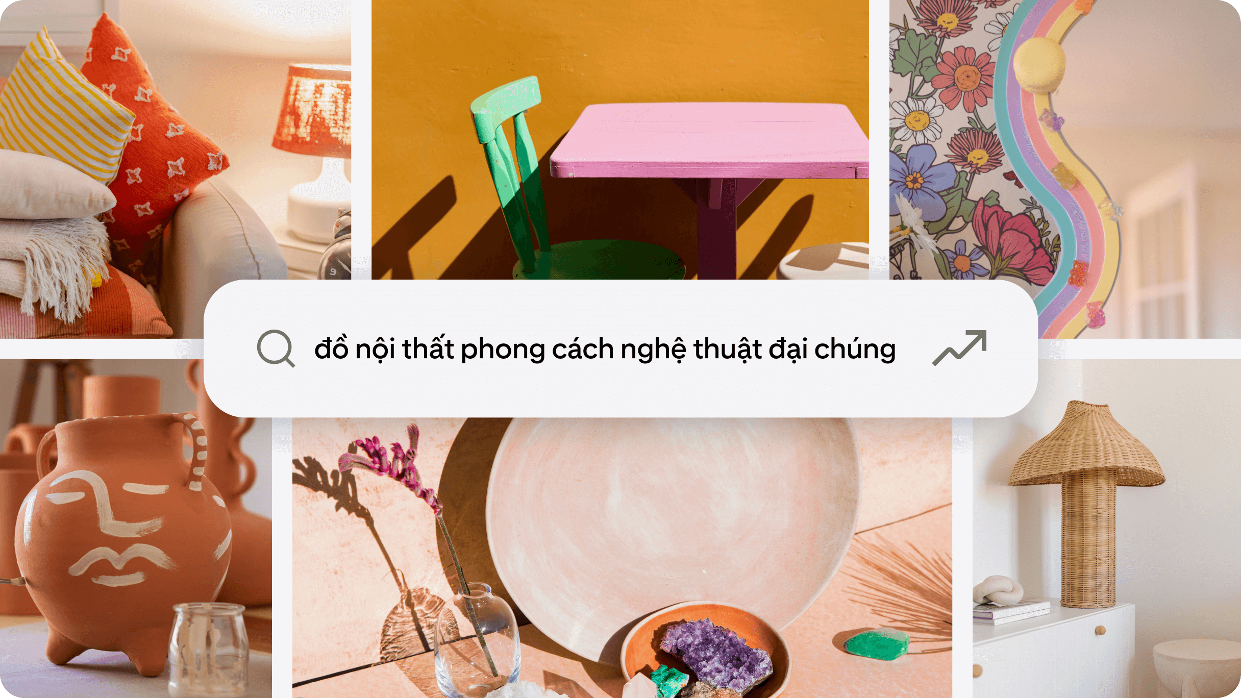 Một số hình ảnh biểu thị xu hướng mới nổi về nội thất phong cách nghệ thuật đại chúng