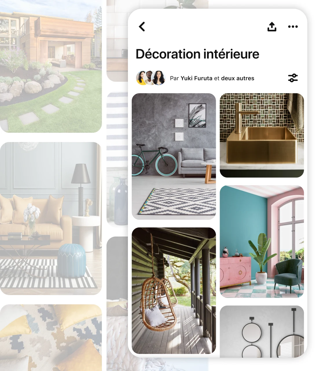 Home decor pin grid including various aesthetics