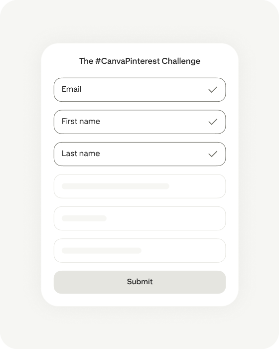 Form submission screen
