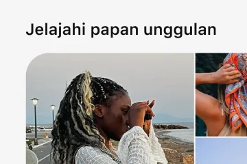 Kiriman pin yang ditampilkan di Pinterest, di situs Kreasi