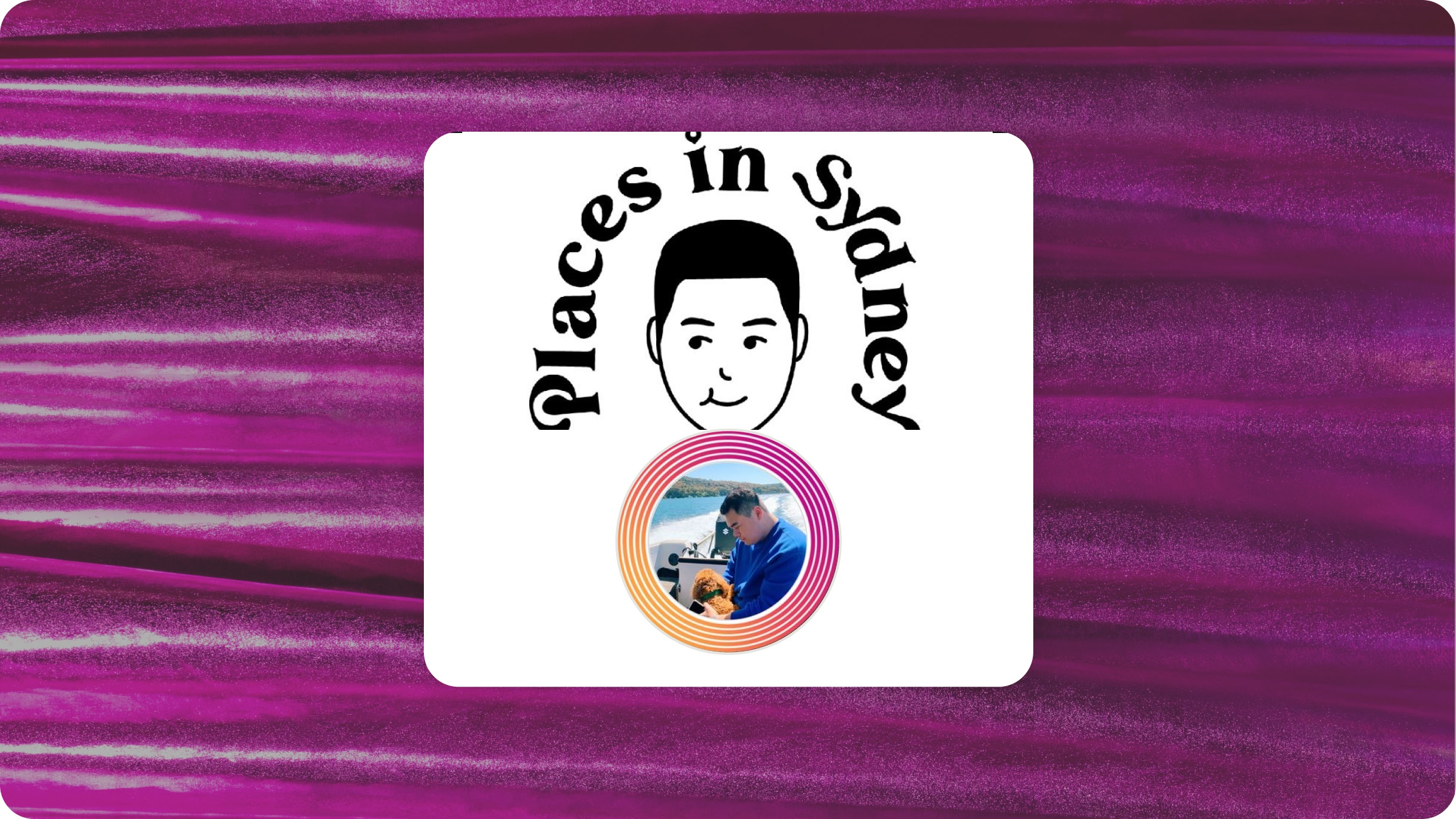 Adrian Widjy profile and cover photos on a purple background