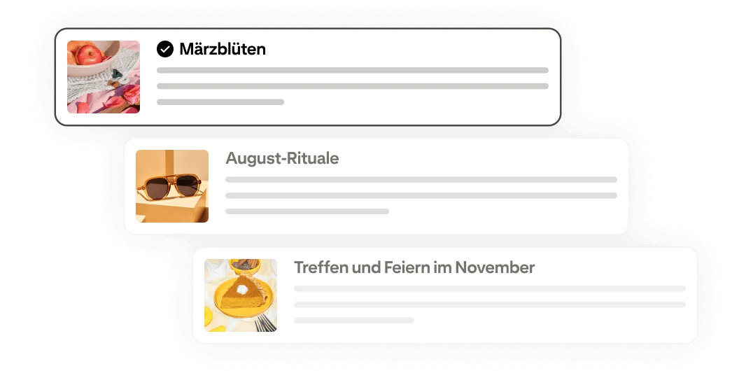 Kalender zur Inhaltsplanung