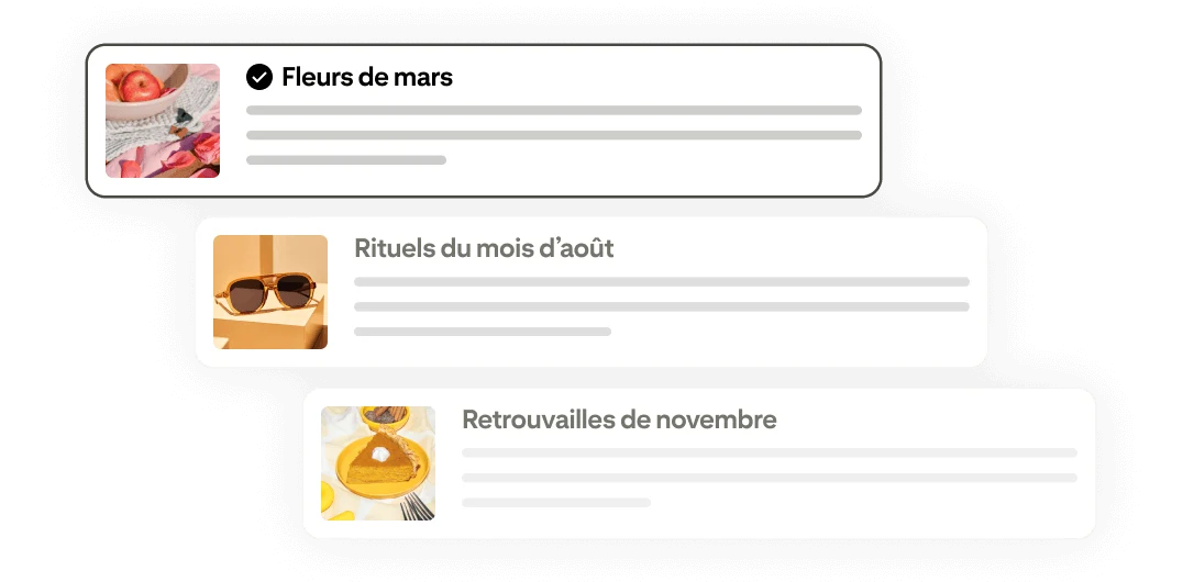 Calendrier de planification de contenu