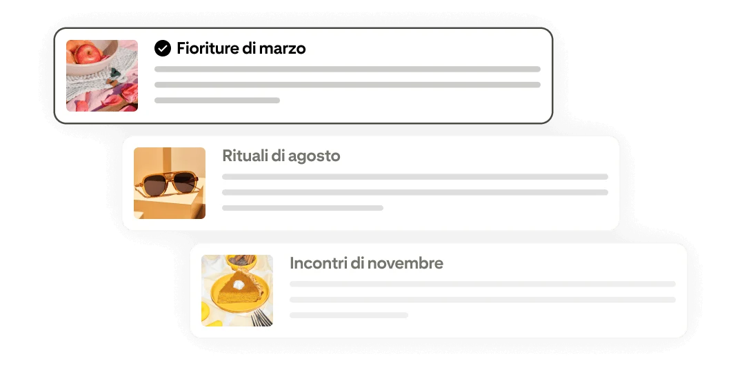 Calendario per la pianificazione dei contenuti