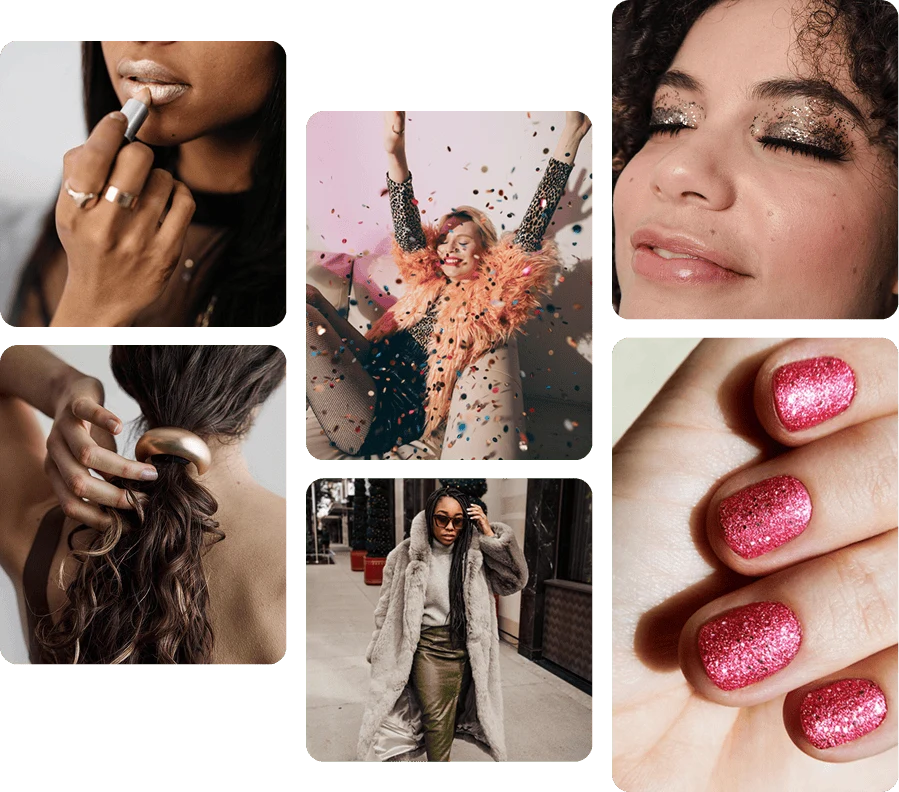 Pin grid of halloween fashion, costume and makeup inspo