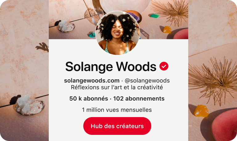 Page de profil Pinterest de Solange Woods