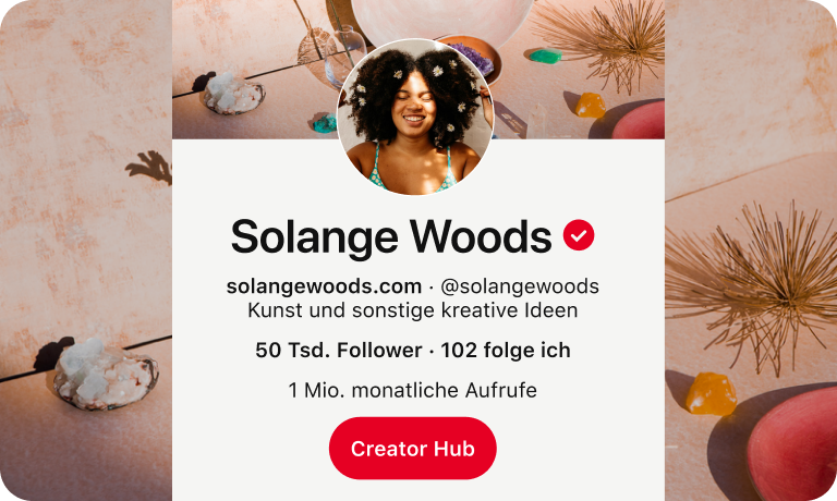 Pinterest-Profilseite von Solange Woods
