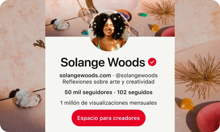 Página de perfil de Pinterest de Solange Woods
