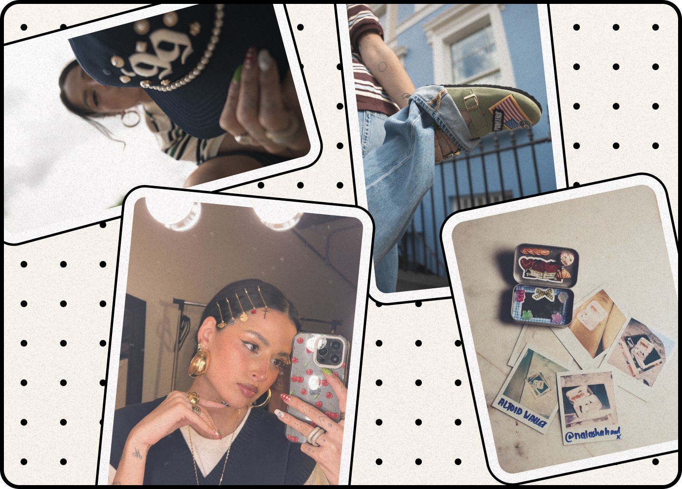 Collage of four lo-fi Pins