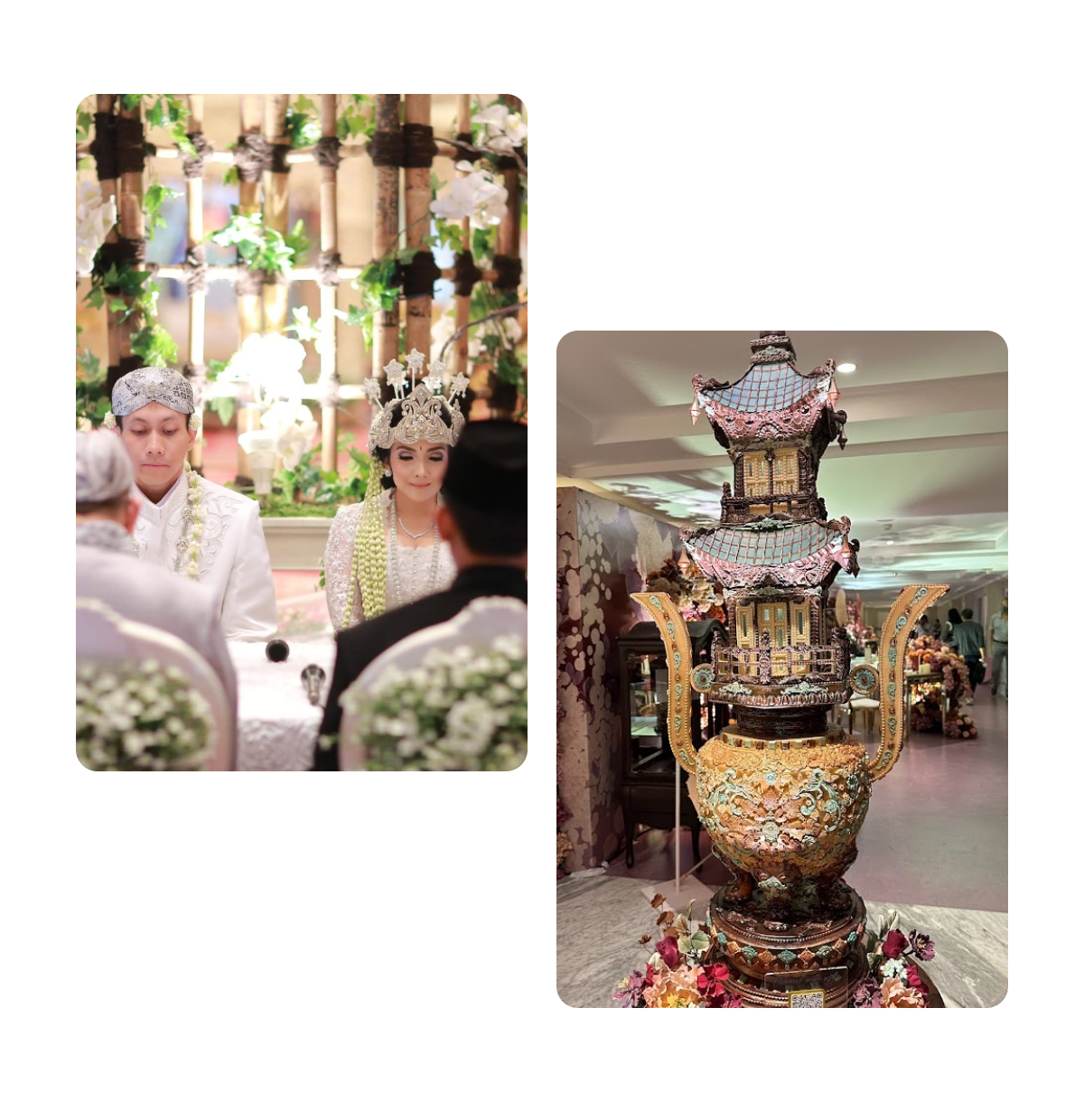 Two pins, traditional wedding, decorative element at wedding