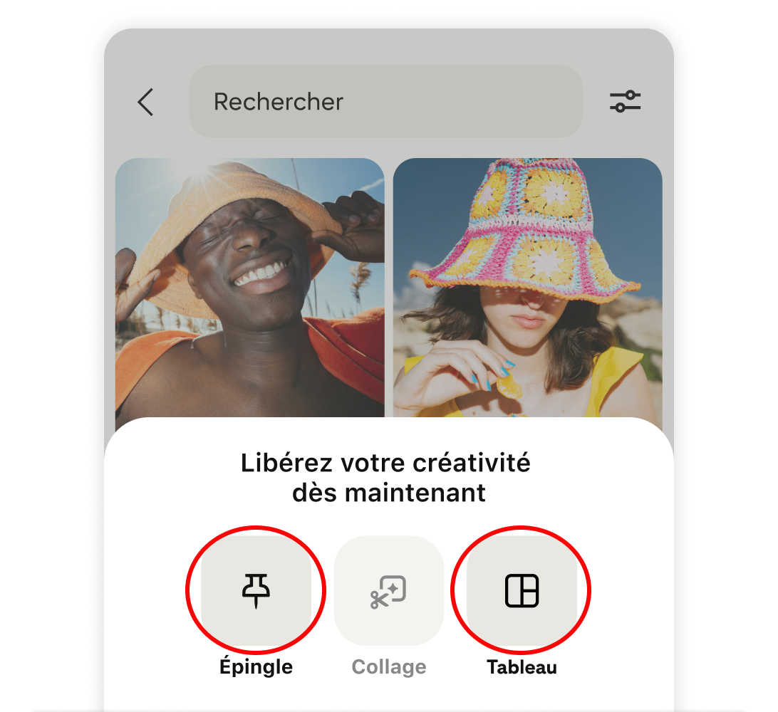 Pinterest app start creating now Pin screen