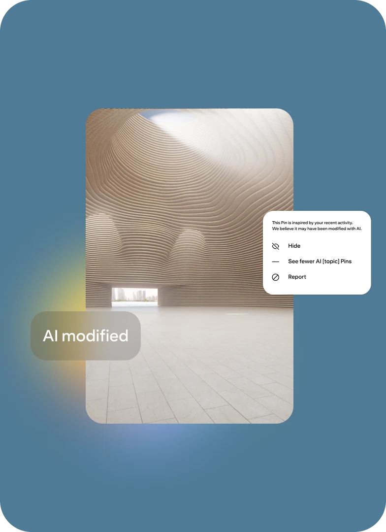 Pin with AI modified label