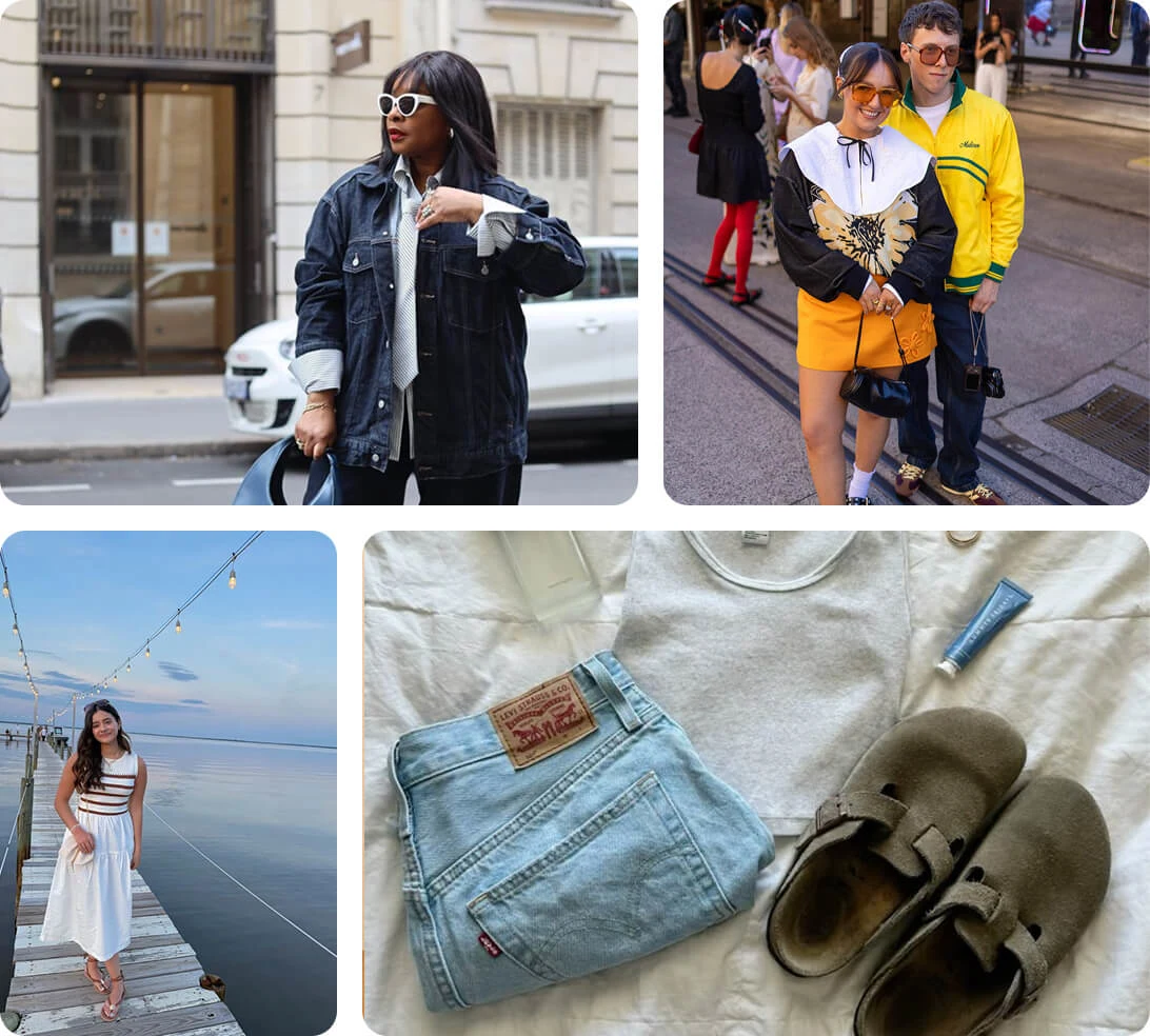 Pin grid featuring the latest fashion and beauty trends