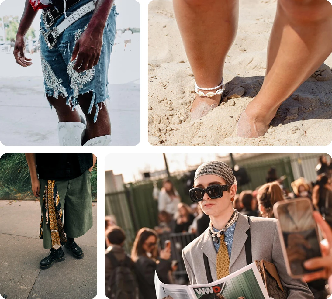 Pin grid featuring the latest fashion and beauty trends