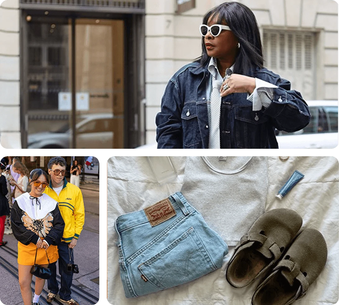 Pin grid featuring the latest fashion and beauty trends