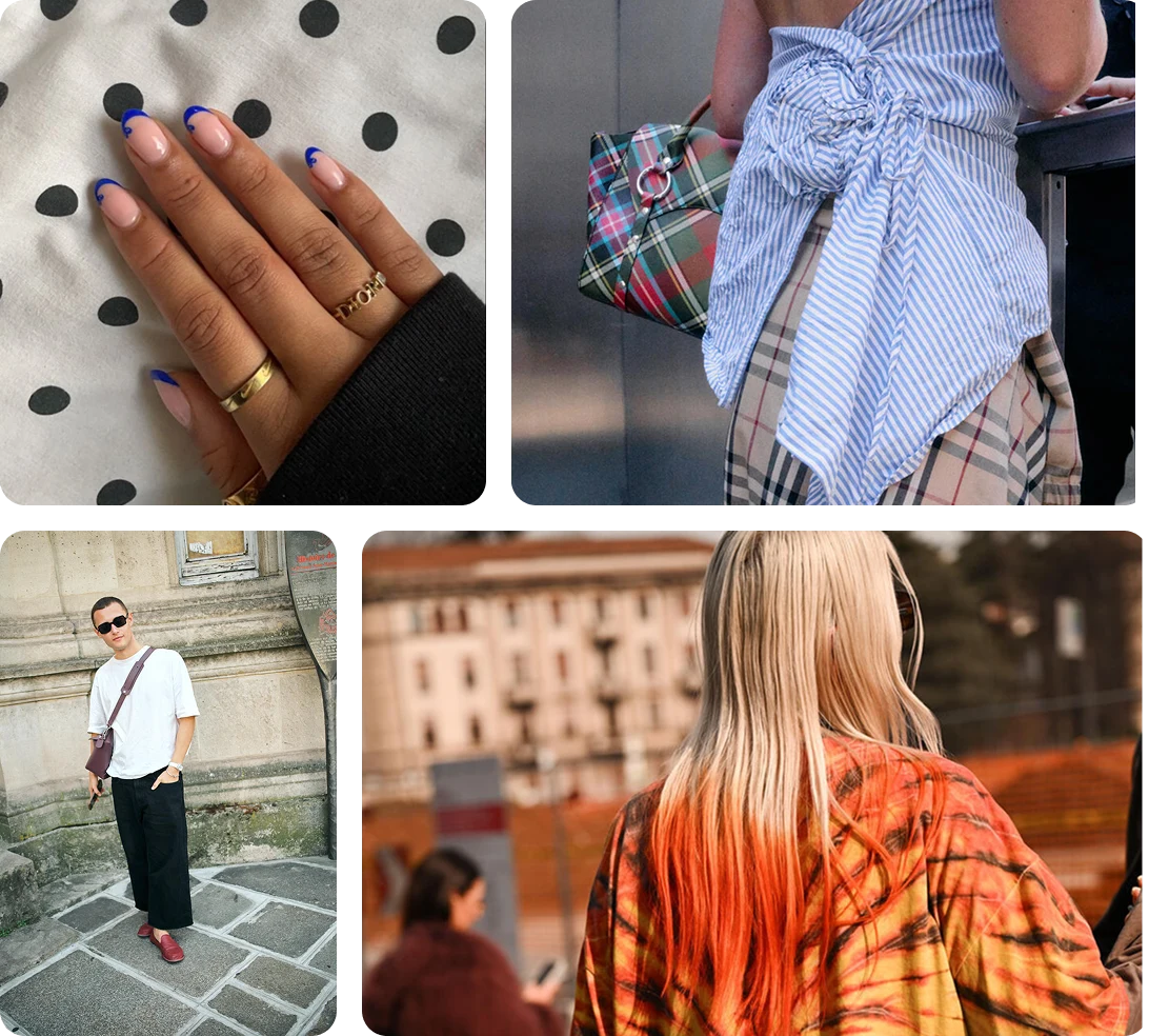Pin grid featuring the latest fashion and beauty trends