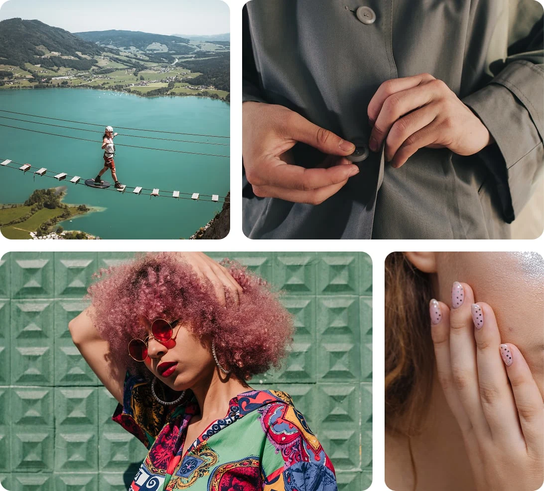 Pin grid featuring the latest fashion and beauty trends