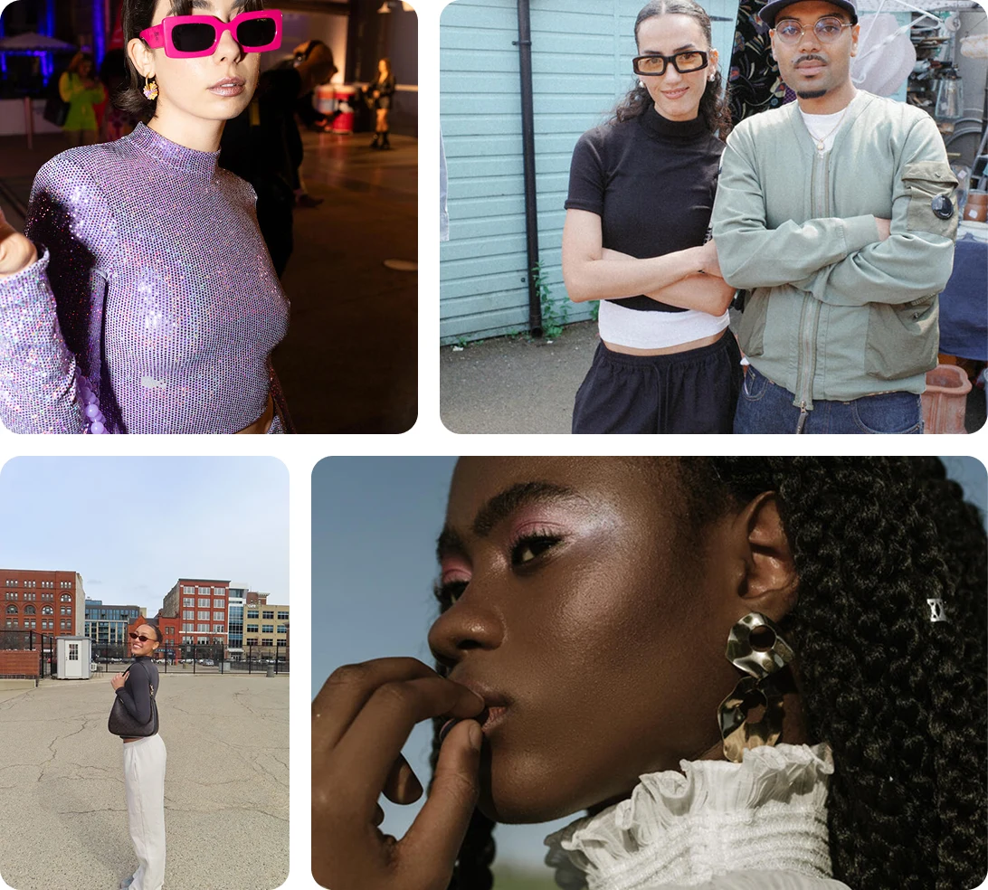 Pin grid featuring the latest fashion and beauty trends