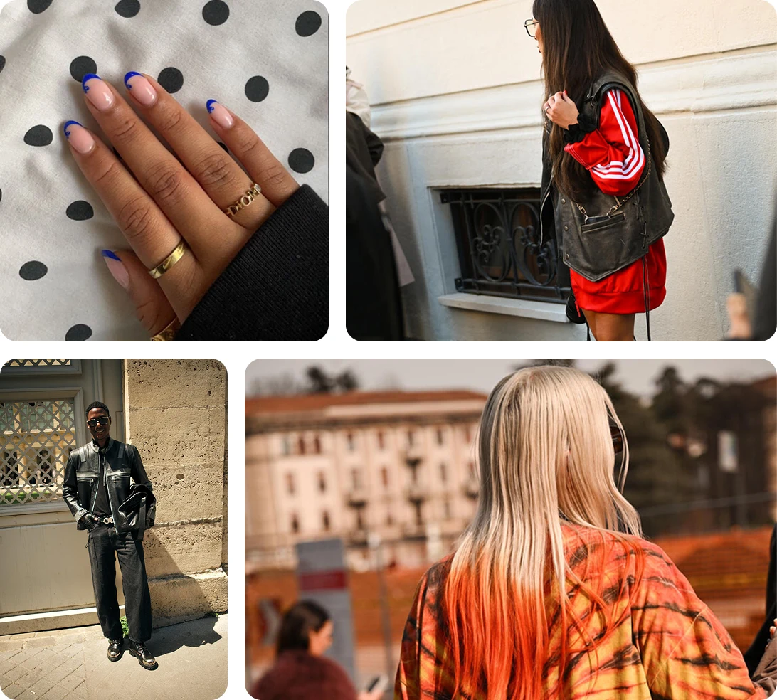 Pin grid featuring the latest fashion and beauty trends