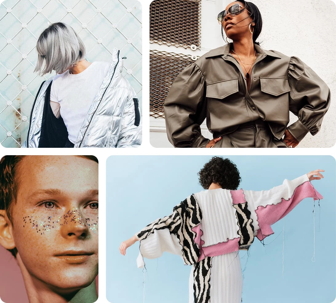 Pin grid featuring the latest fashion and beauty trends